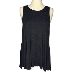 Kedem Sasson Women's Top Tunic Size 3 Gray Sleeveless Lagenlook Israel